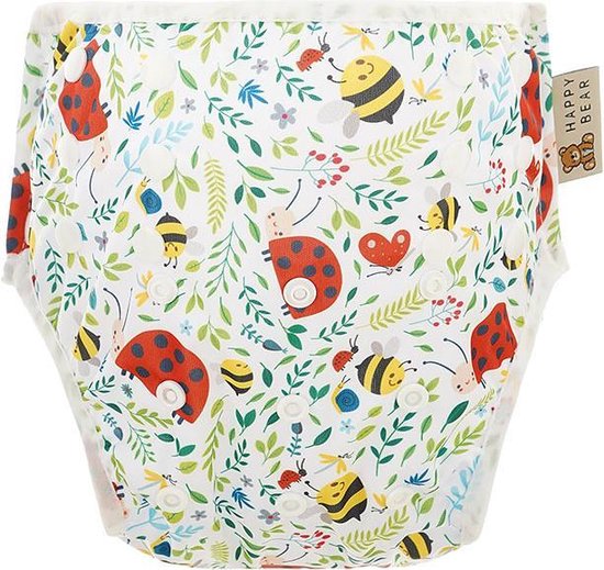 Happy bear - Zwemluier - Verstelbaar - 0-3jaar - Lieveheersbeestje