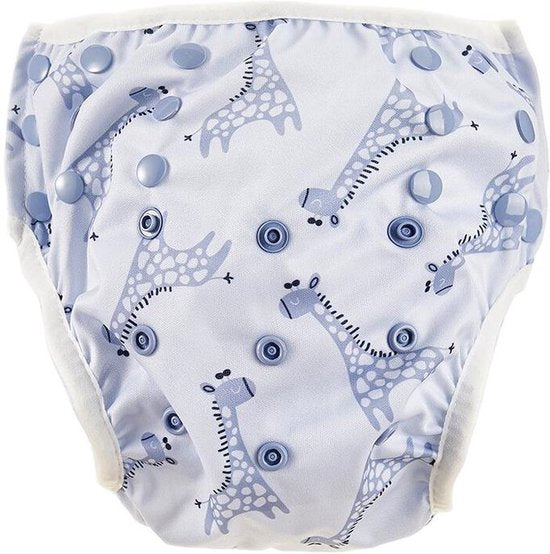 Happy bear - Zwemluier - Verstelbaar - 0-3jaar - Blauwe giraf