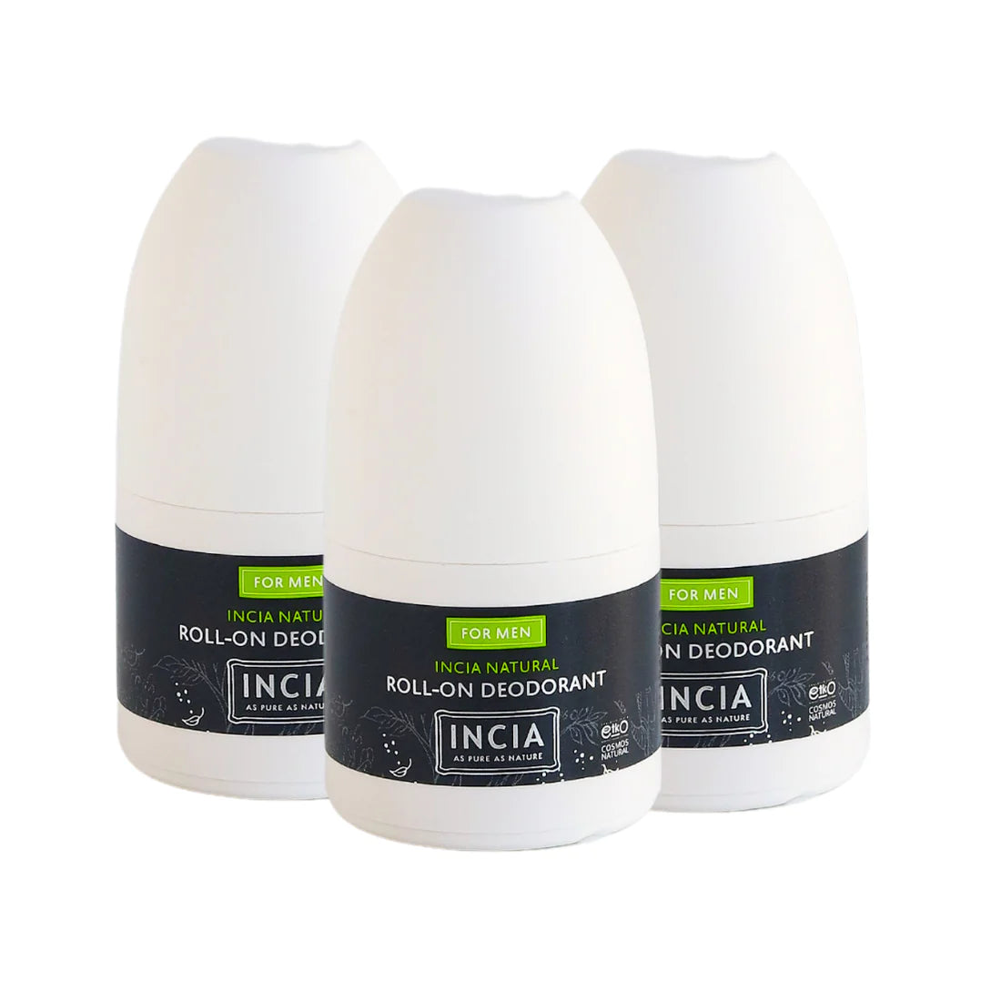 INCIA Natuurlijke deodorant voor mannen - Voordeelverpakking 3 stuks