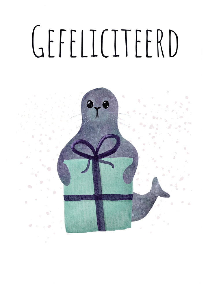 Wenskaart - Gefeliciteerd