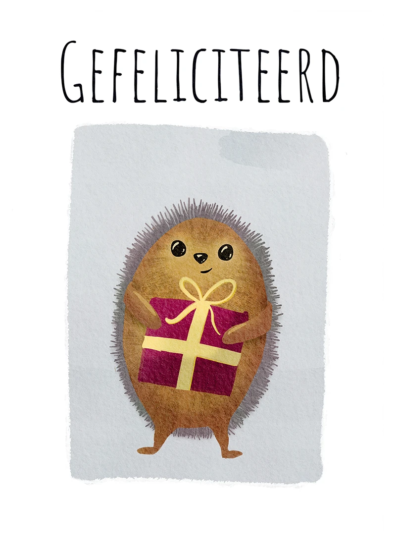 Wenskaart - Gefeliciteerd