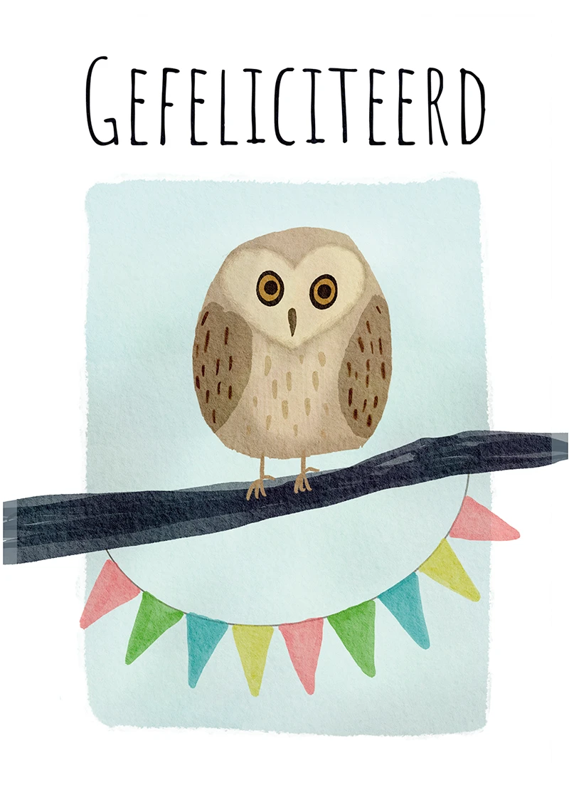 Wenskaart - Gefeliciteerd