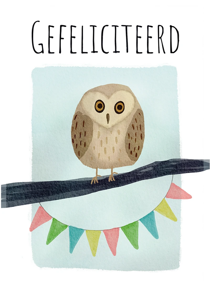 Wenskaart - Gefeliciteerd