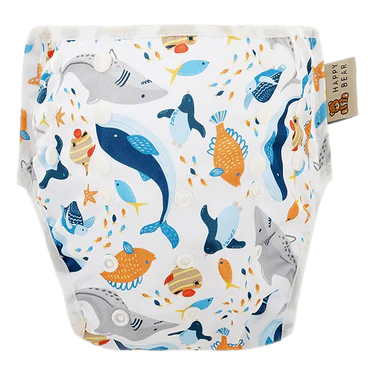 Happy Bear - Zwemluier - Verstelbaar - 0-3jaar - Zeedieren