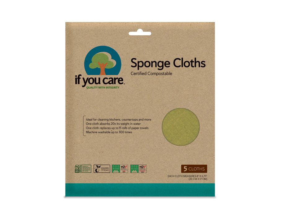 if you care - sponsdoekjes - 5 stuks